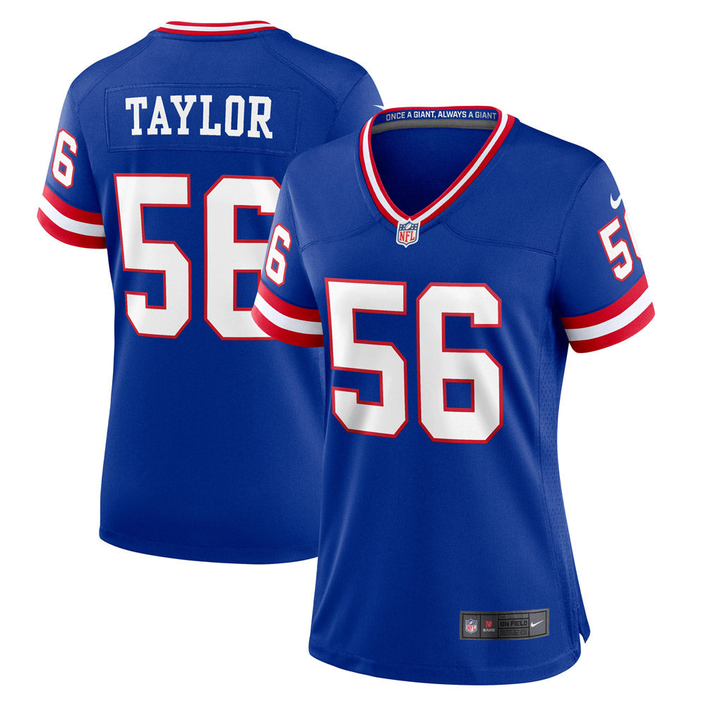 Women's New York Giants Lawrence Taylor Classic Retired Player Game Jersey Royal Blue